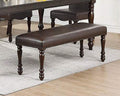 Faux Leather Upholstered Dining Bench with Rubber Wood L407