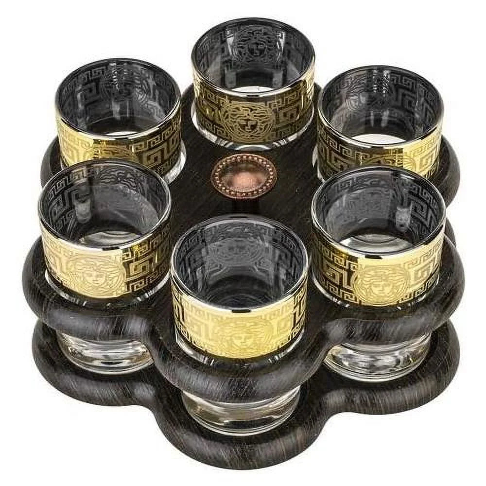 6 Shot Glasses with Stand and Tray G4367