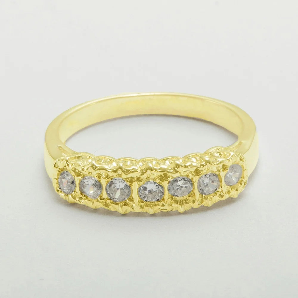 14k Yellow Gold Natural Diamond Eternity Ring K777