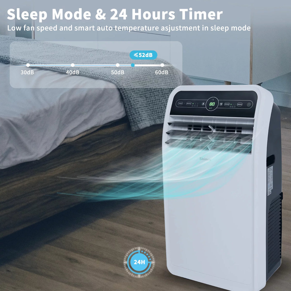 7800BTU 3 in 1 Portable Air Conditioner with Remote Control U57077