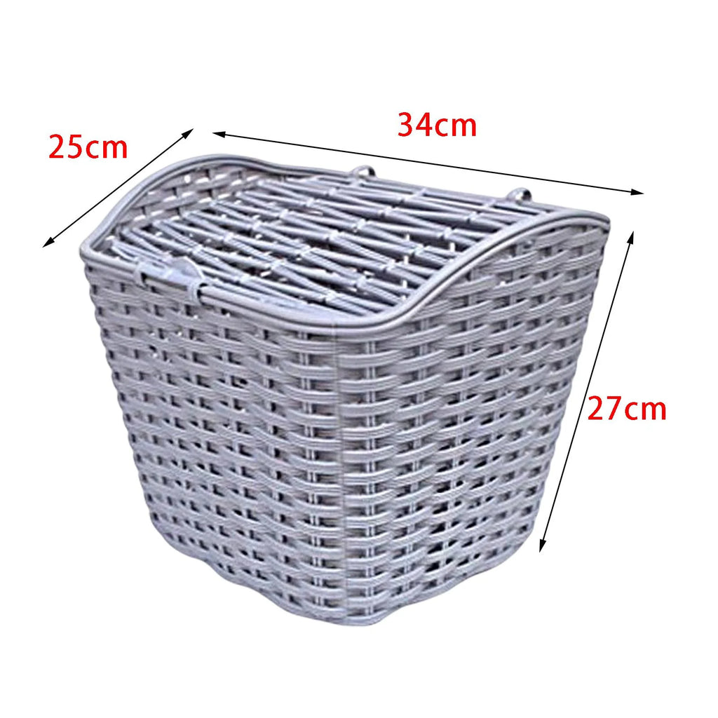 Gray Waterproof Bike Basket with Cover Z65198