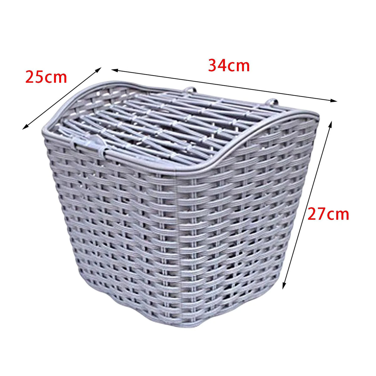 Gray Waterproof Bike Basket with Cover Z65198