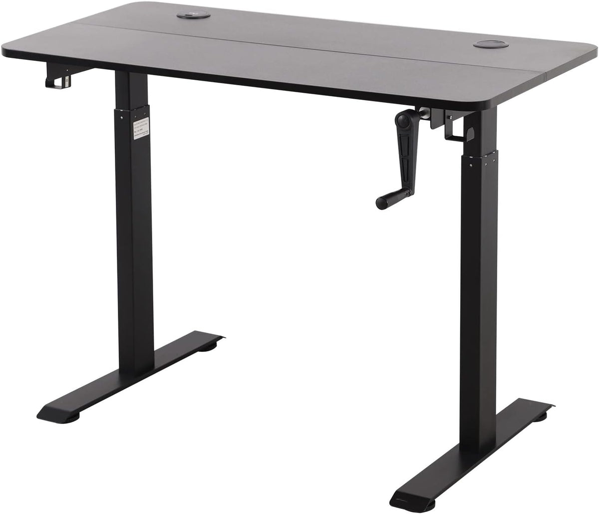 White Crank Adjustable Height Standing Desk Y48199