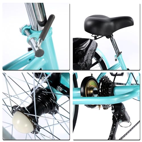 24 & 26 Inch 7 Speed Adult Tricycle with Large Rear Basket F561821