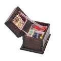Miniature Chinese Wooden Sewing Kit Box Doll House Accessory U7016