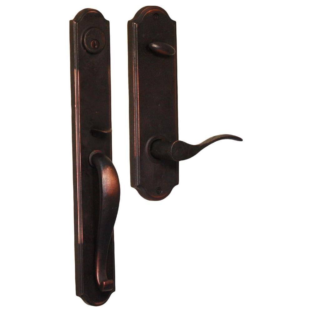 Oil-Rubbed Bronze Door Handleset with Lever L593