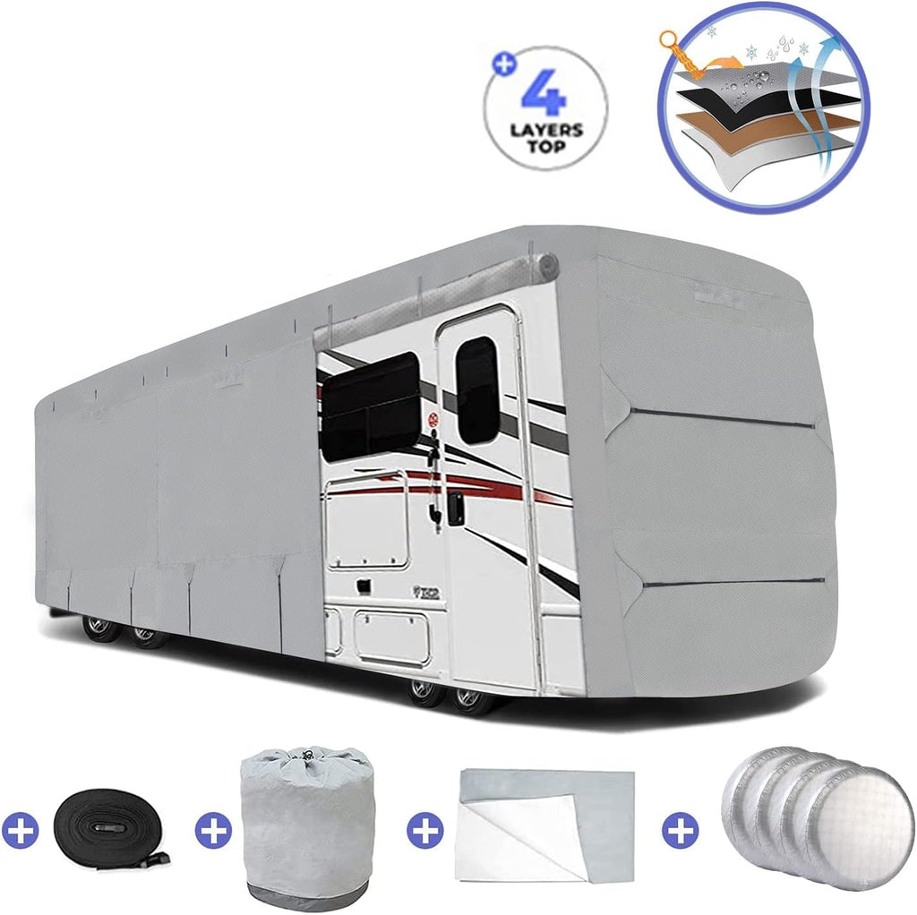 Thick 4 Layers Waterproof Travel Trailer Cover H91684