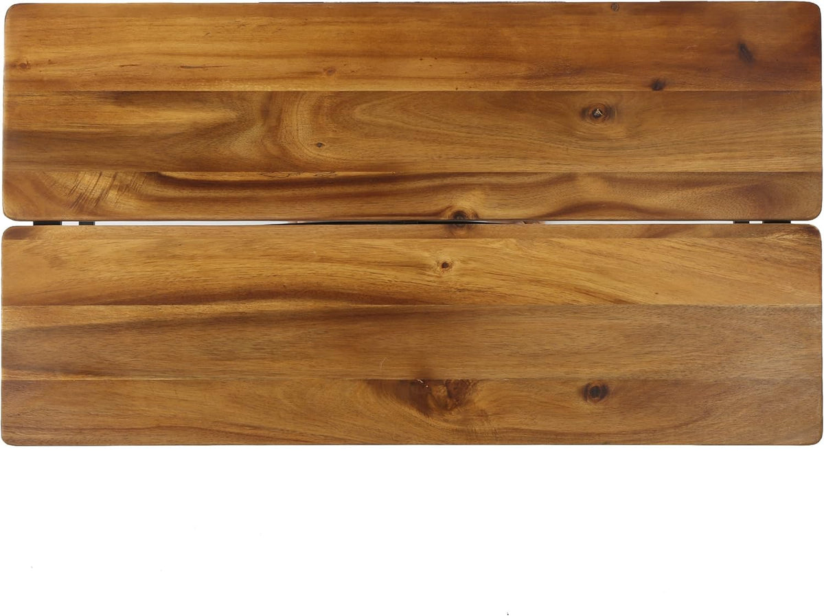 Industrial Acacia Wood Coffee Table with Iron Accents M9715