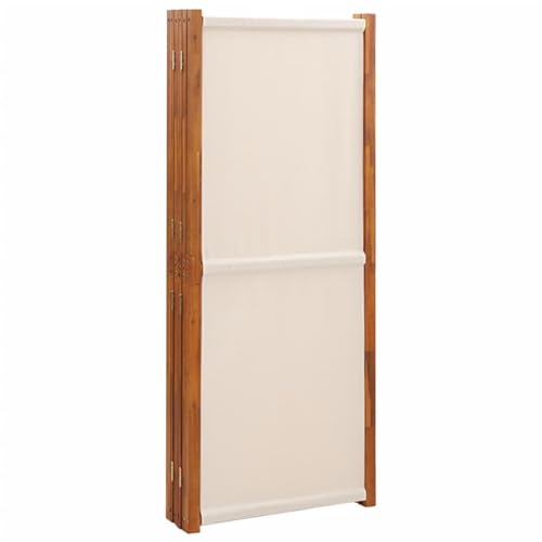 Cream White Acacia Wood Room Divider Y34564