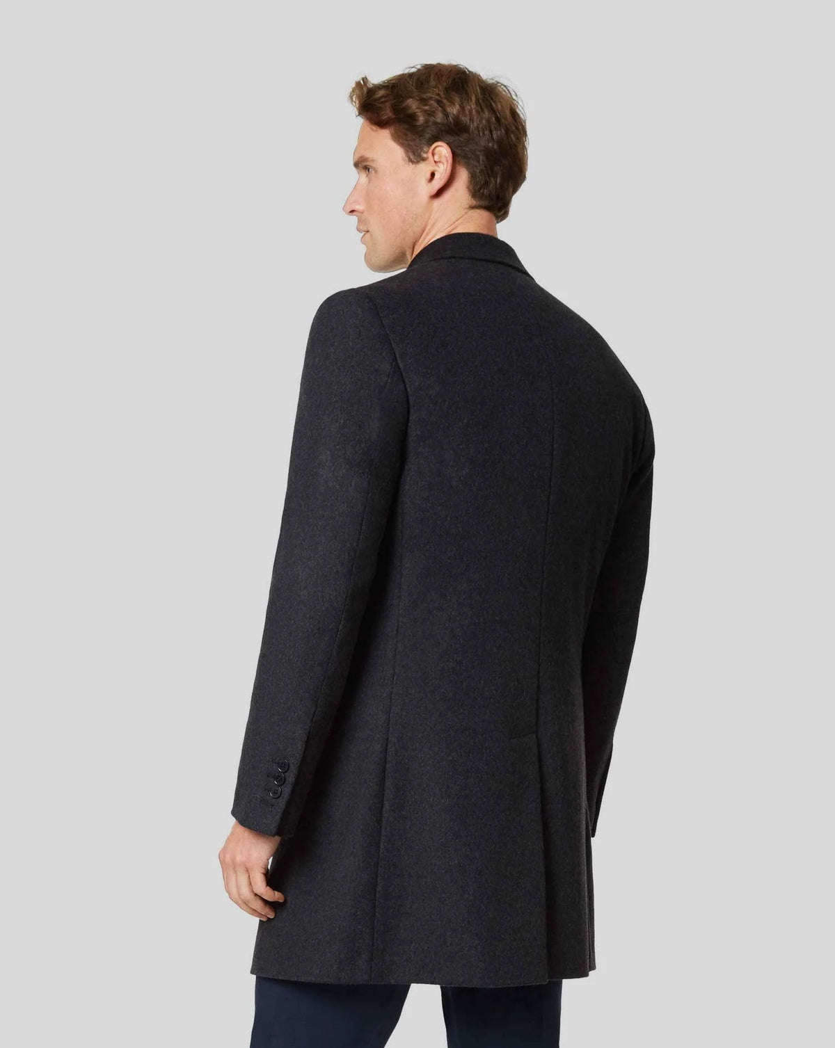Charcoal Wool Cashmere Coat B703527