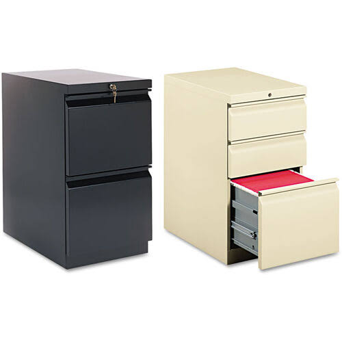 Black Mobile Pedestal File with One File and Two Box Drawers D84568