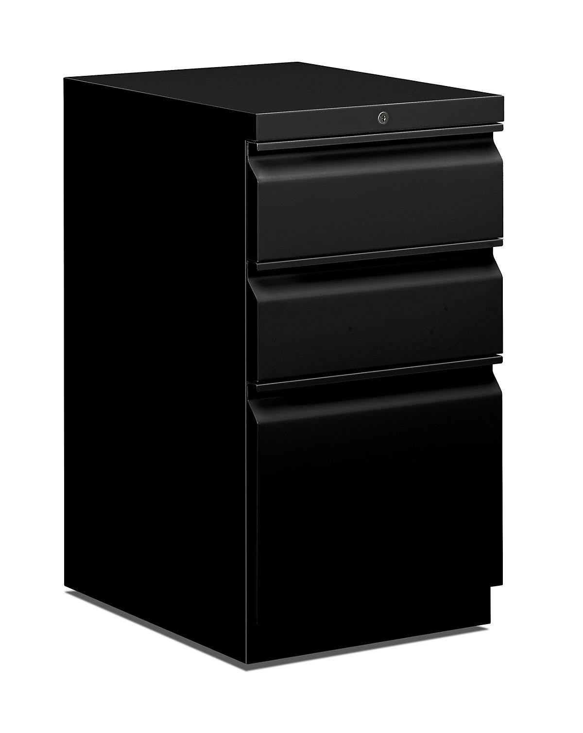 Black Mobile Pedestal File with One File and Two Box Drawers D84568