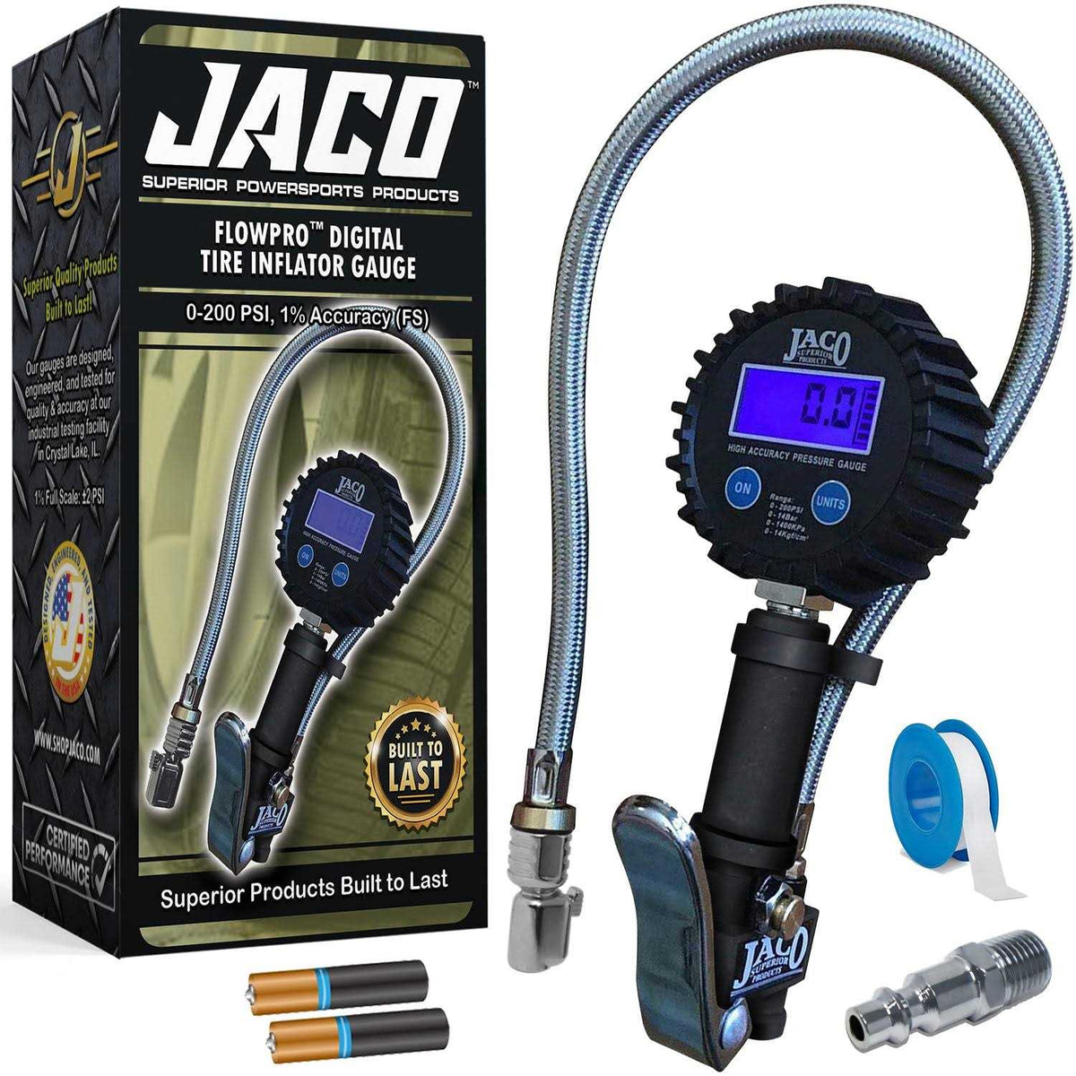 Digital Tire Inflator with Pressure Gauge W128