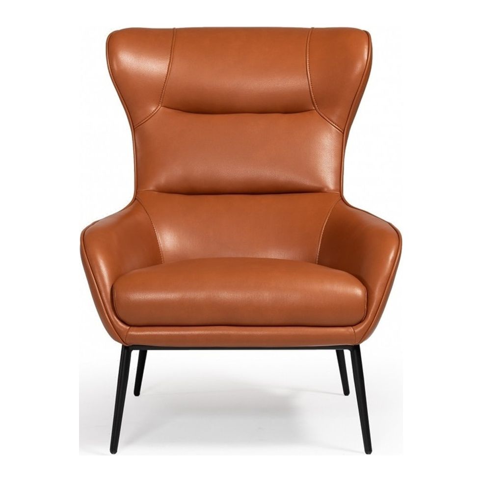 Orange Leatherette Lounge Chair N1228