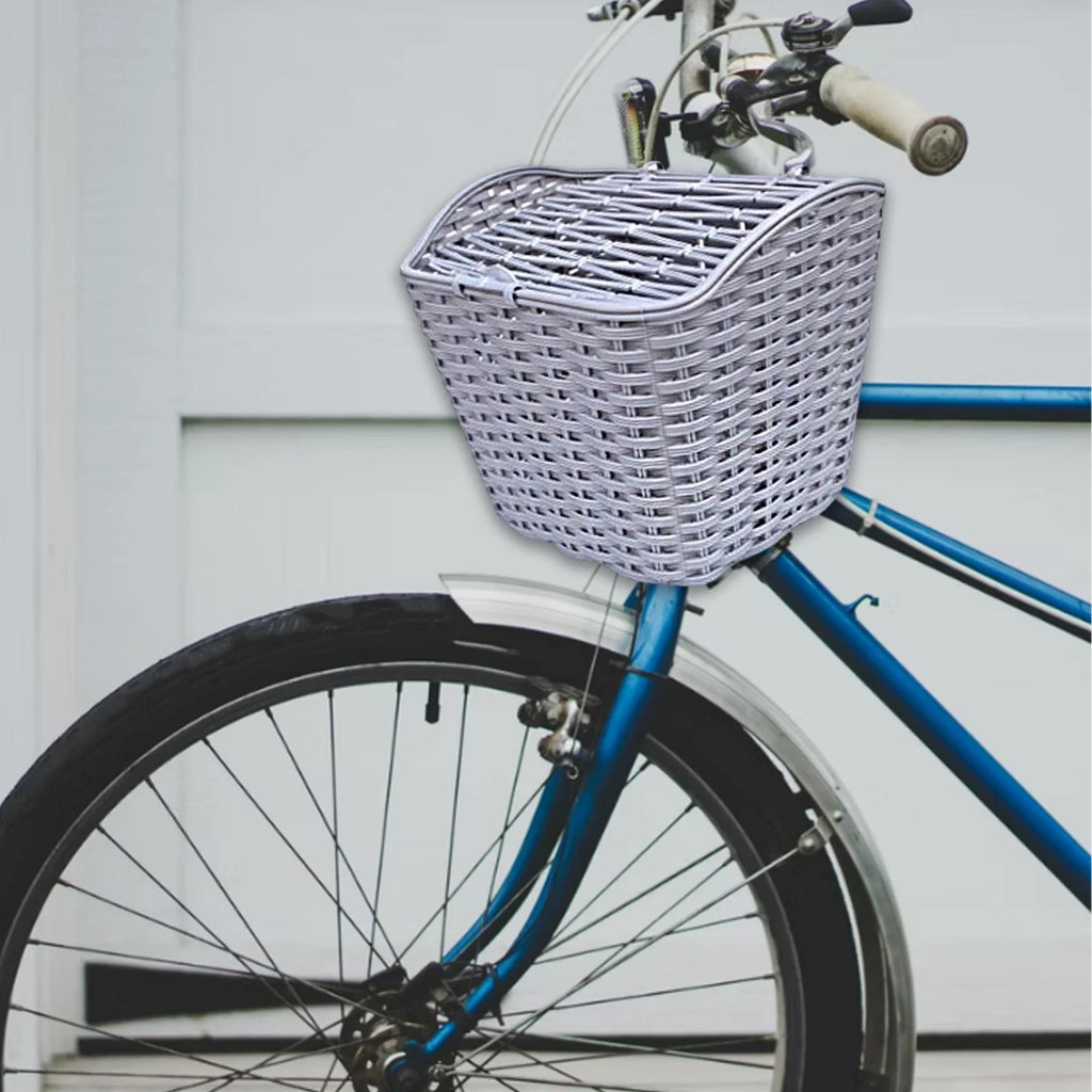 Gray Waterproof Bike Basket with Cover Z65198
