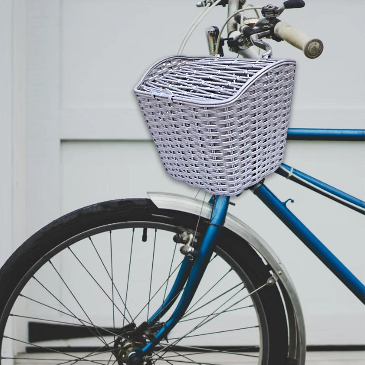 Gray Waterproof Bike Basket with Cover Z65198
