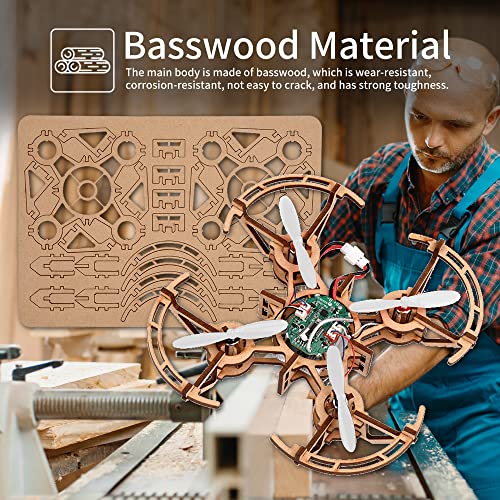Mini Wooden Drone RC Quadcopter Building Kits U7194