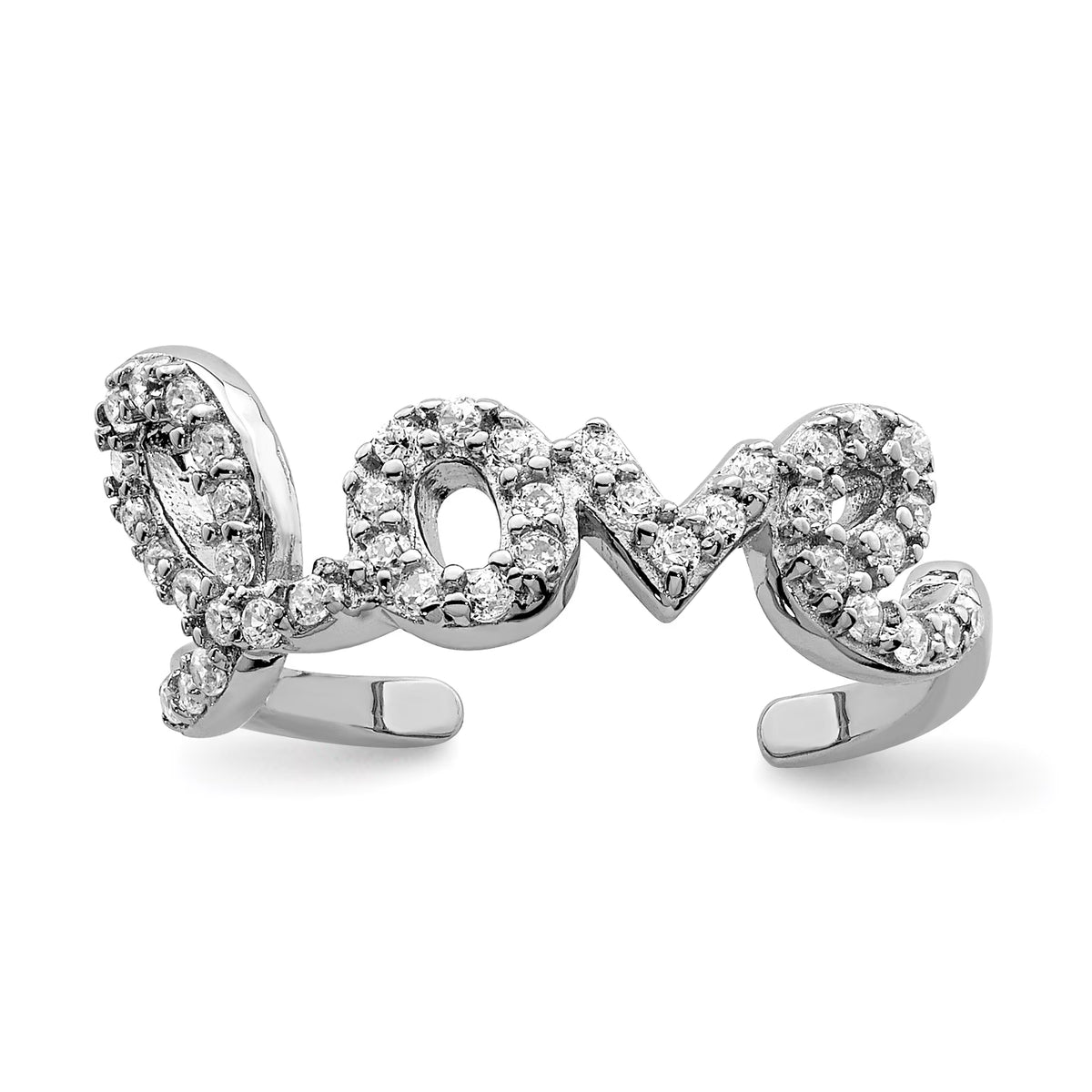 Sterling Silver Rhodium-plated Cubic Zirconia Toe Ring N80198