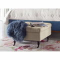 Ivory Tufted Storage Ottoman Q7347