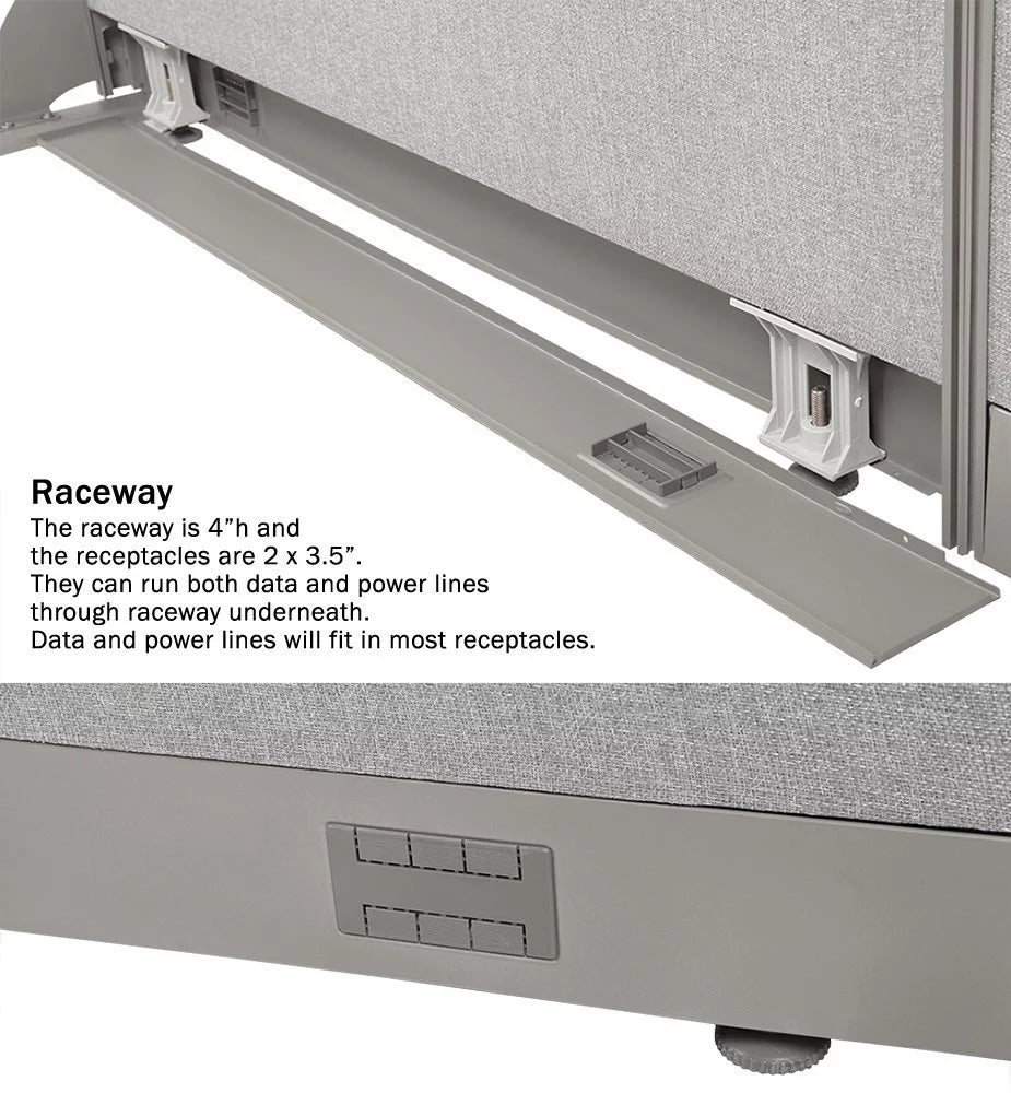 120"W x 60"H Wall Mounted Office Partition P155646