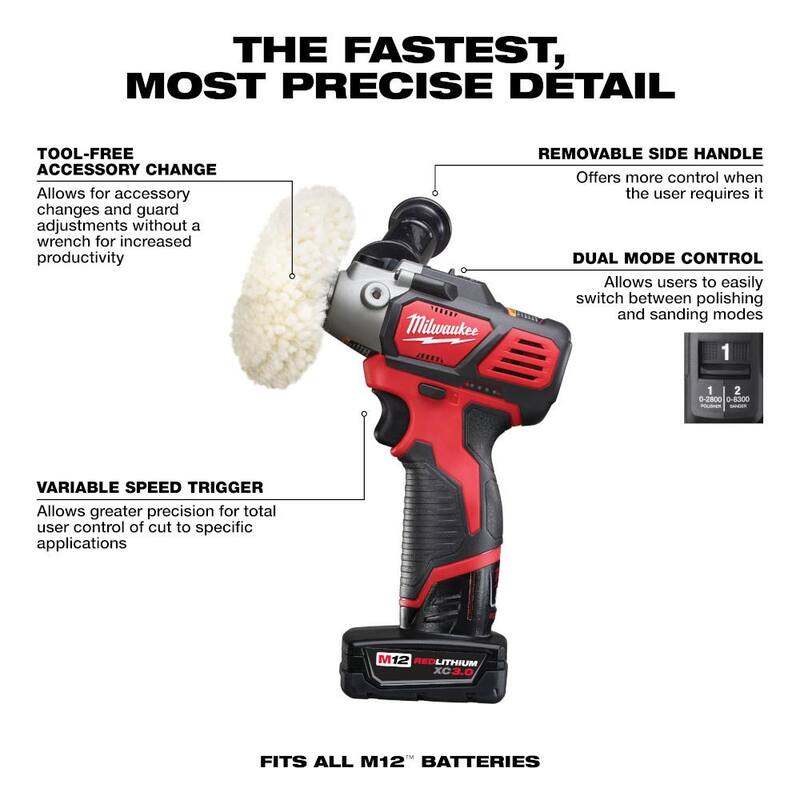 12V Cordless Variable Speed Polisher/Sander Kit K677