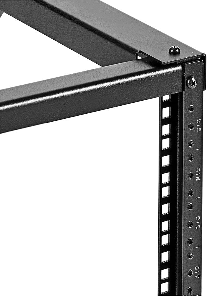 15U Wall-Mount Open Frame Network Equipment Rack, 24.81 Inch Depth, Steel, Black X937
