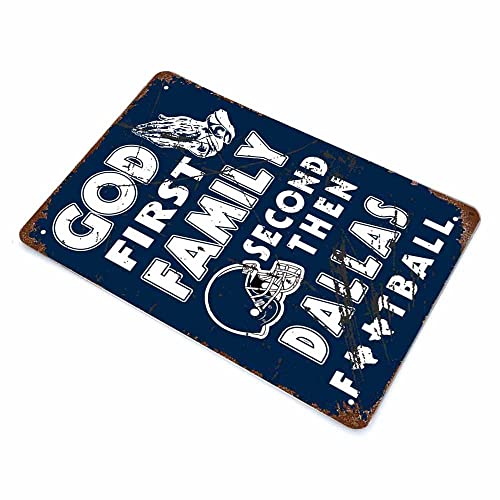 Metal Football Tin Sign 8x12in L7139