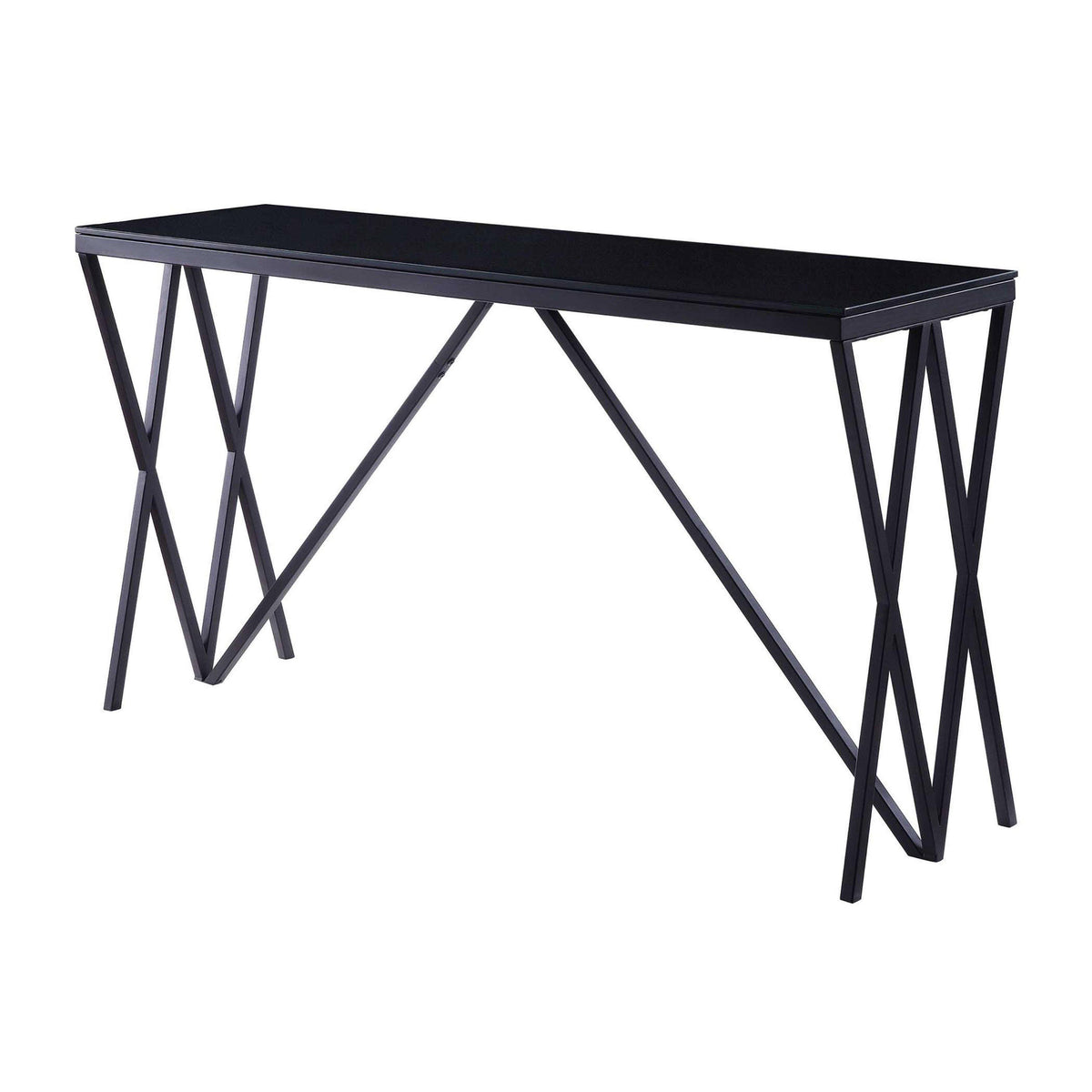 Black Glass Sofa Table L67259
