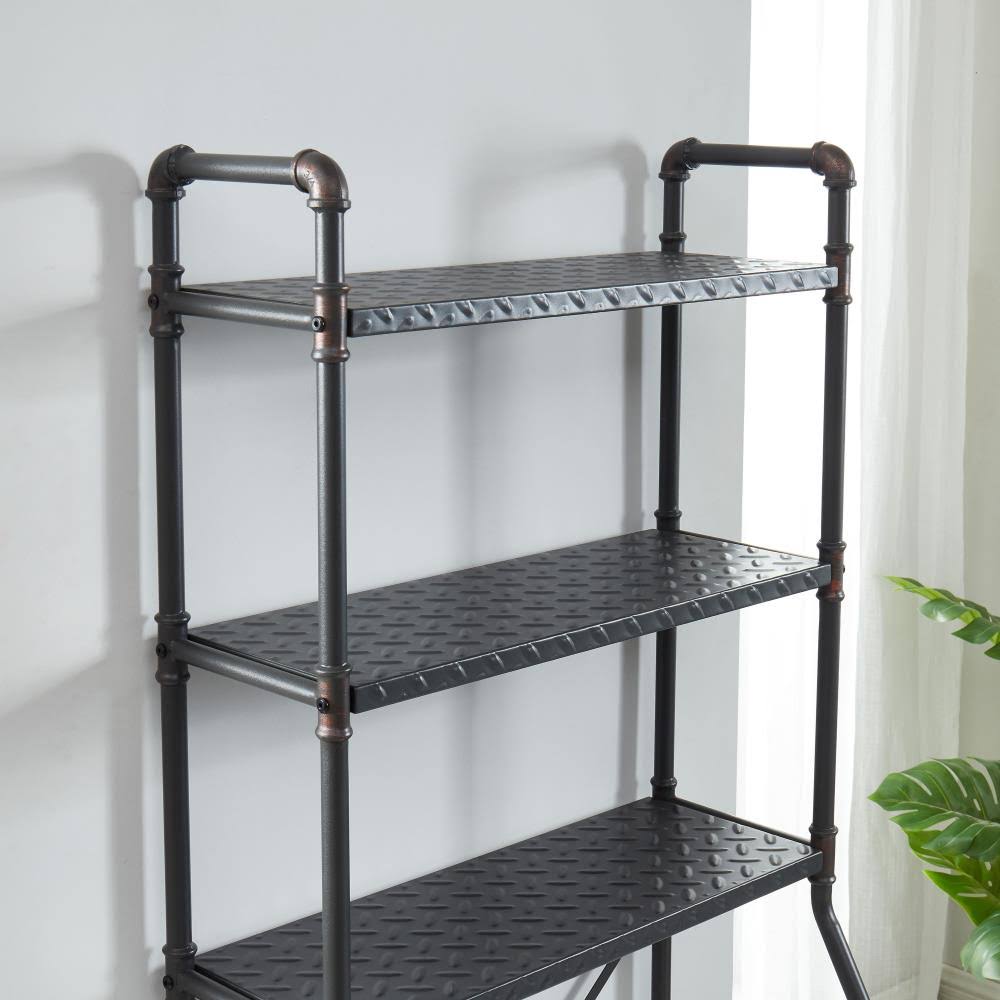 Sand Black and Light Pure Copper 3-Shelf Over The Toilet Organizer L30112