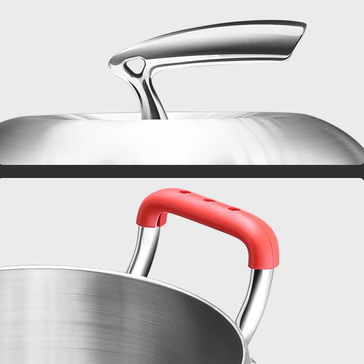 Stainless Steel Stock Pot Soup Sauce Pan Cooking Pots Lids Cover Stockpot Pans T90614