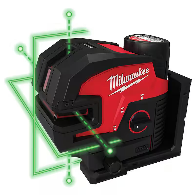 12-Volt Lithium-Ion Cordless Green Cross Line Laser Kit D591570