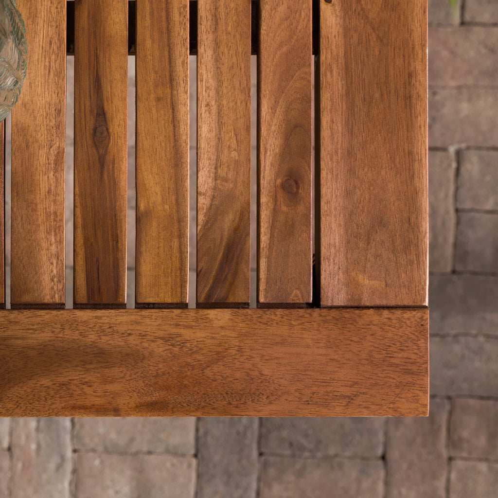 Brown Acacia Wood Patio Dining Table E688