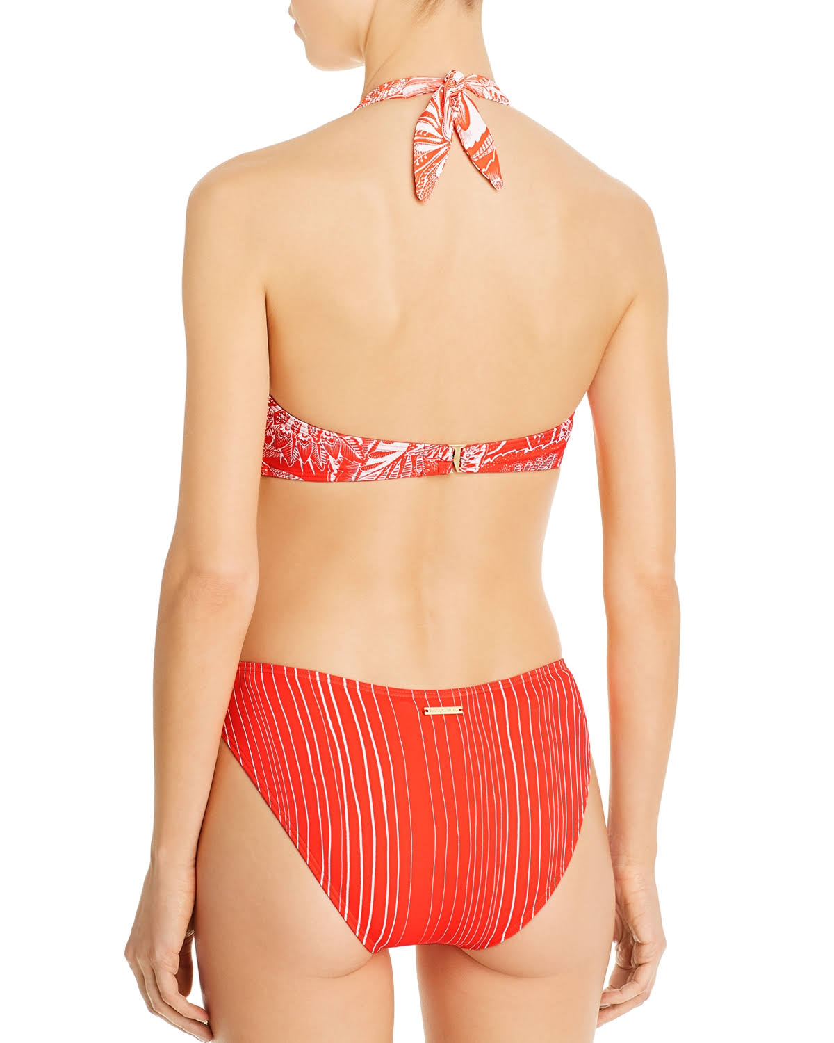 Mixed-Print One-Piece Swimsuit Q263