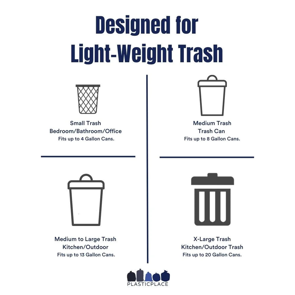 Black High Density Trash Bags, Case of 250 R774
