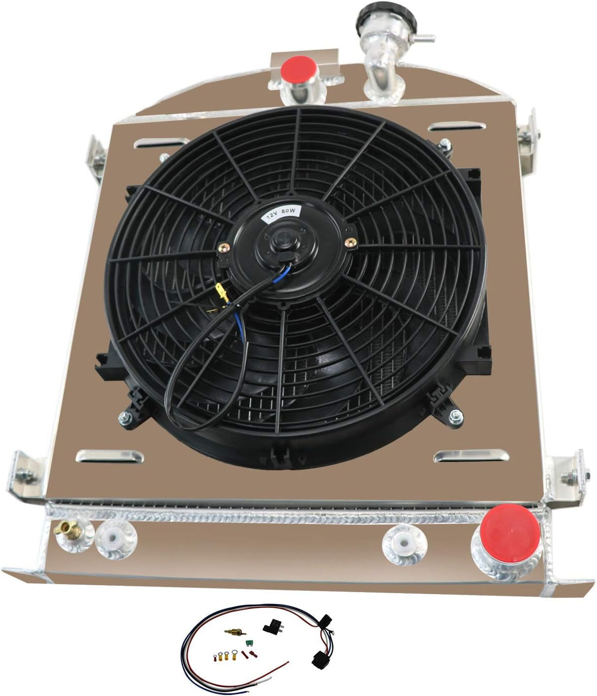 3 Row All Aluminum Radiator with Shroud Fan and Relay O33496
