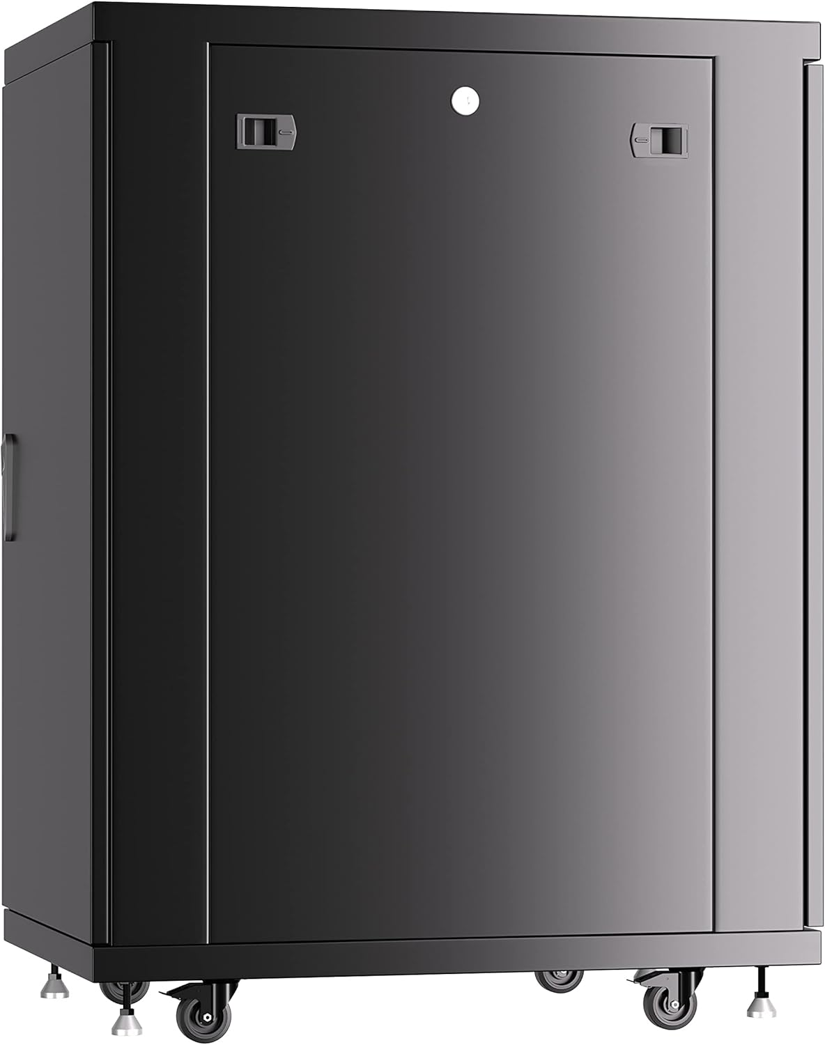 Locking Server Rack Cabinet Enclosure on Casters with Rack Shelf and Cooling Fan Thermostat F4888