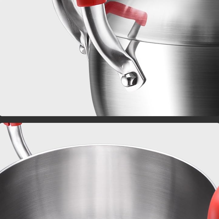 Stainless Steel Stock Pot Soup Sauce Pan Cooking Pots Lids Cover Stockpot Pans T90614