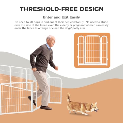 40" White Dog Playpen P226