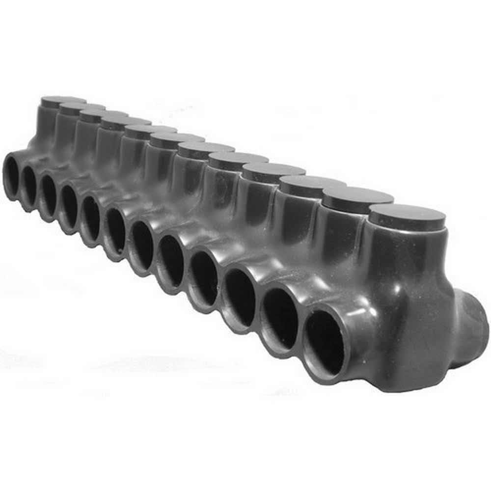 Black Insulated Multi Cable Connector Dual Entry 12 Ports B50954
