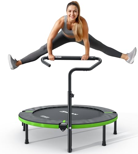 40"/48" Foldable Mini Trampoline with Adjustable Foam Handle S683642
