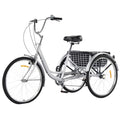 24 & 26 Inch 7 Speed Adult Tricycle with Large Rear Basket F561821