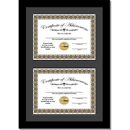 Double Diploma Frame with Black Mat N188089