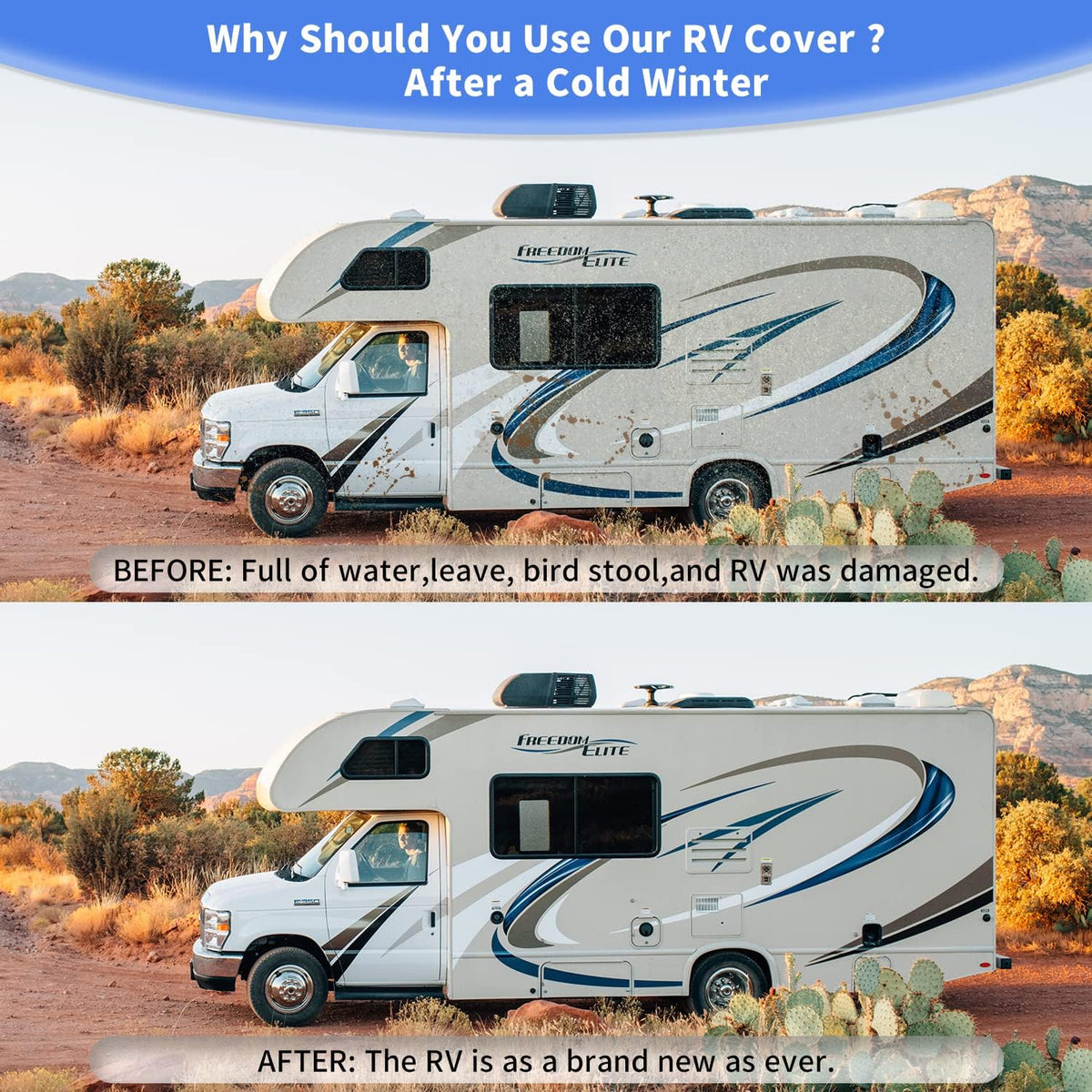 Thick 4 Layers Waterproof Travel Trailer Cover H91684