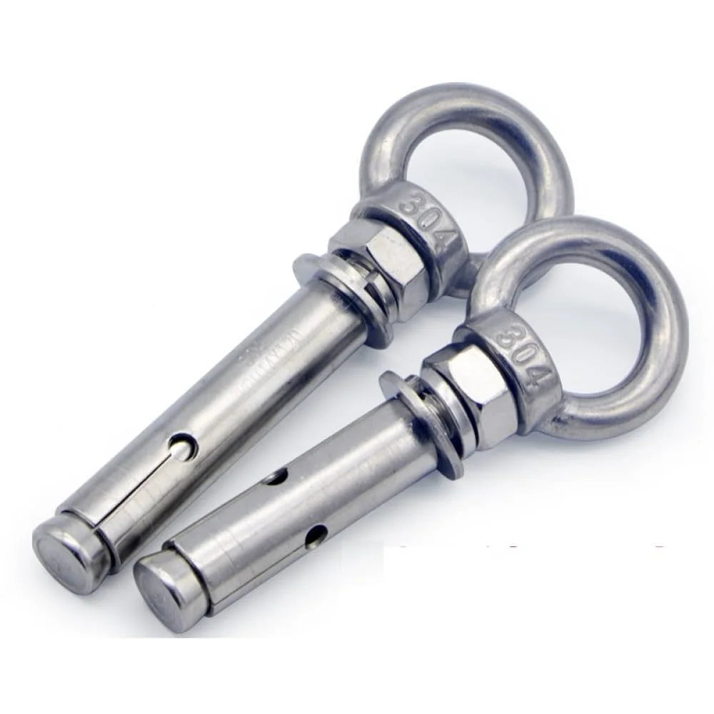 304 Stainless Steel Lifting Eye Bolt M8x100mm 2pcs I428193
