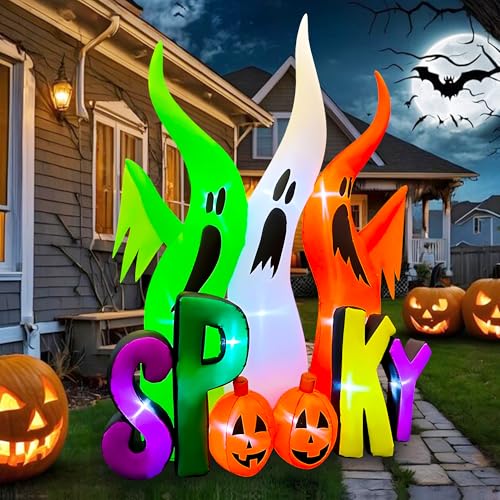 8 FT LED Lighted Inflatable Ghosts V830597