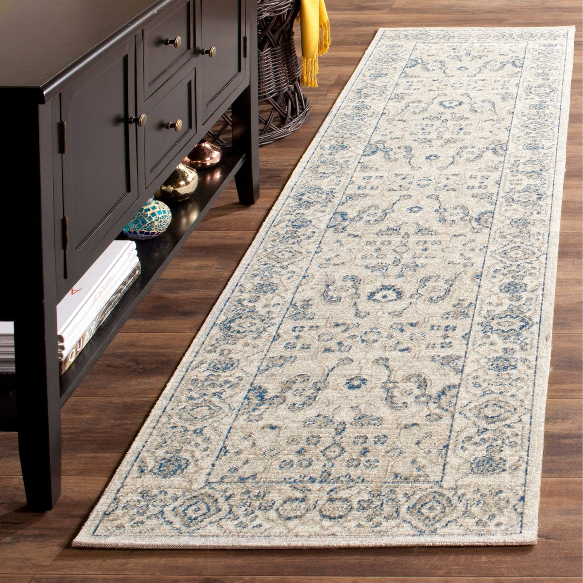 Rust / Navy Rectangle Rug J407826