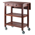 Walnut Kitchen Cart with Drop Leaf Y29710