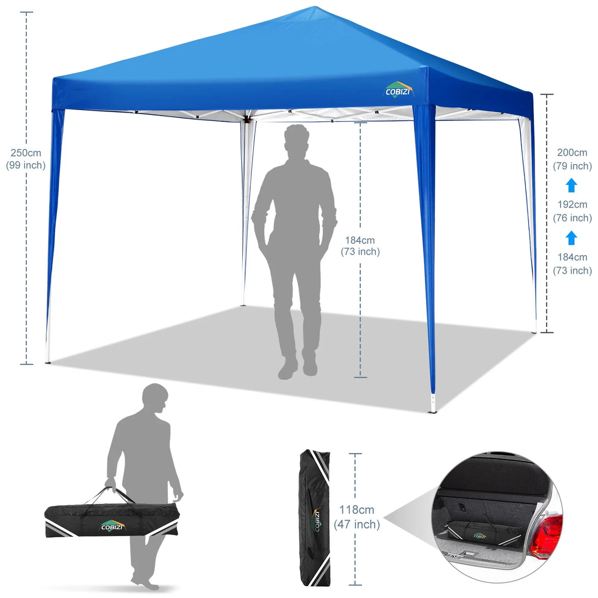 10'x10' Pop up Canopy Tent Blue M490655