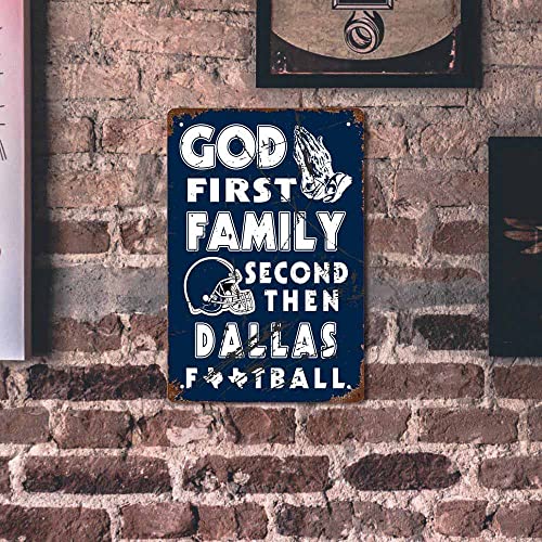 Metal Football Tin Sign 8x12in L7139
