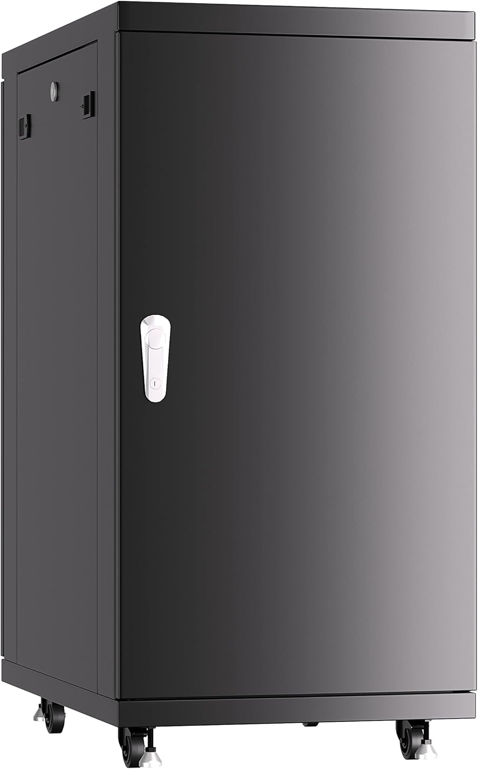 Locking Server Rack Cabinet Enclosure on Casters with Rack Shelf and Cooling Fan Thermostat F4888